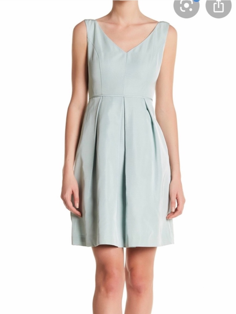 J. Crew Sleeveless V-Neck Pleated Mini Kami Dress
